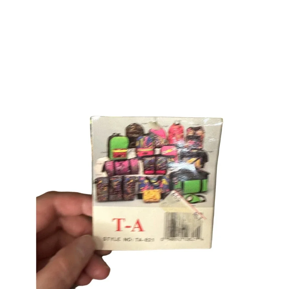 Vintage NWT Trendy Backpack, Neon Green Abstract from the 90's Y2K Millennial - Picture 5 of 9